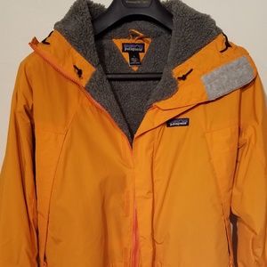 Patagonia Orange fleece lined jacket